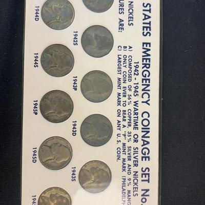 World War 2 Silver Nickel Set