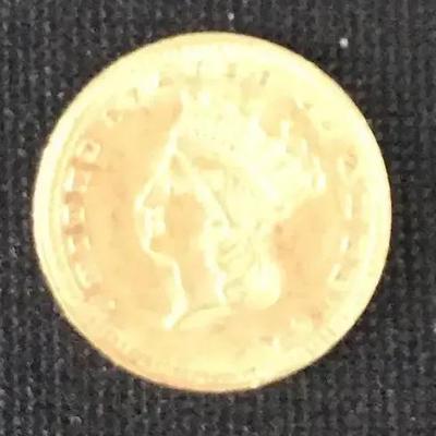 1857 $1 Dollar Princess Gold Coin