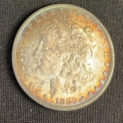 1880-O Morgan Silver Dollar (UNC+)
