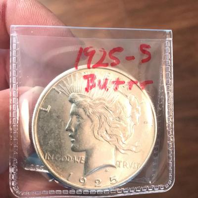 1925-S Peace Silver Dollar (BU+)