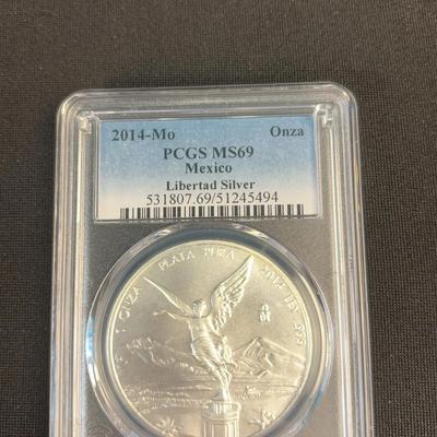 2014 Silver Libertad (PCGS) (MS69) .999