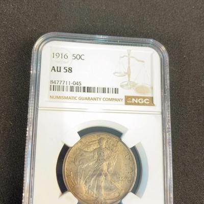 1916 Liberty Walking Half Dollar (NGC) (AU58)