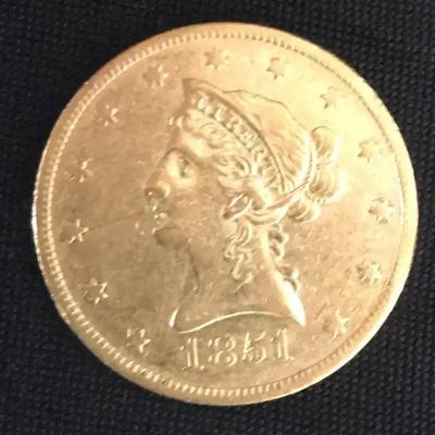 1851-O $10 Dollar Liberty Gold Coin