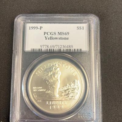 1999-P Yellowstone Commemorative Silver Dollar (PCGS) (MS69)