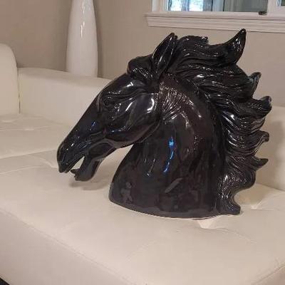 Black Stallion Head Decor