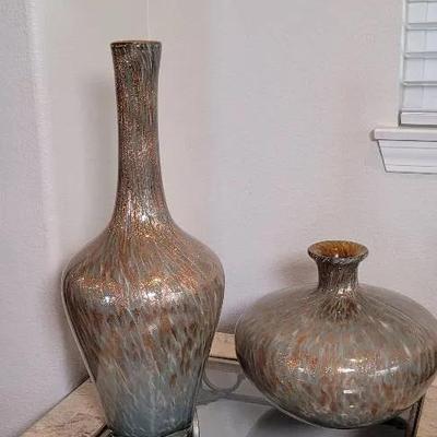 2 Matching Ceramic Vases