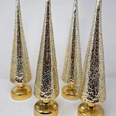 Four Gold Glass Trees