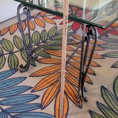 Glass And Metal Table