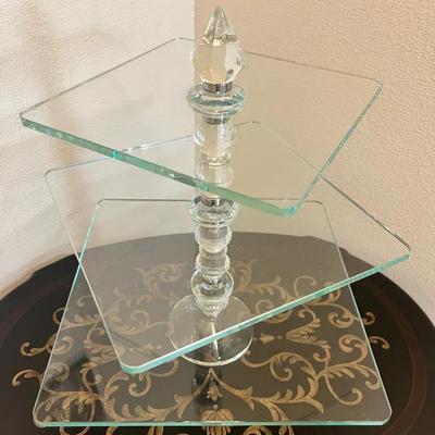 3-Tier Glass Tea Sandwich / Treats Display Stand