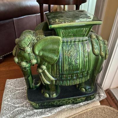 Large Emerald Green Elephant Plant Stand (circa 60's)