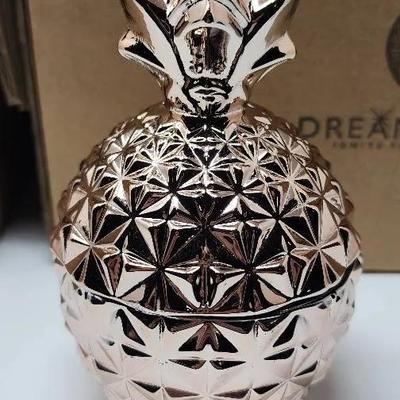 Dream Vessels - Fleur Rose Gold Glass Candle Holders - 23 New, In Box,