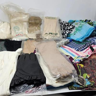 Vintage Women's Scarves And Day/Evening Gloves