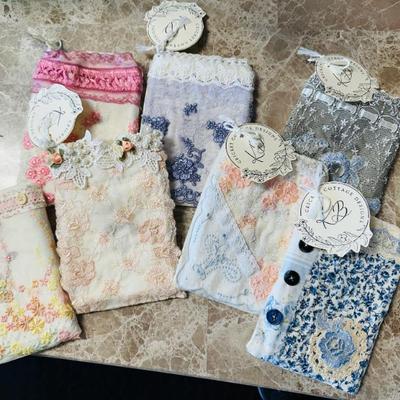 Hand stitched bags with notecards and envelopes inside. What a lovely office or secret Santa gift! 