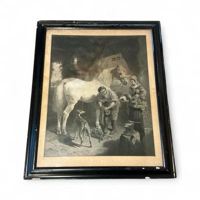 Antique Horse Shoeing Large Print (37.5 x 31)