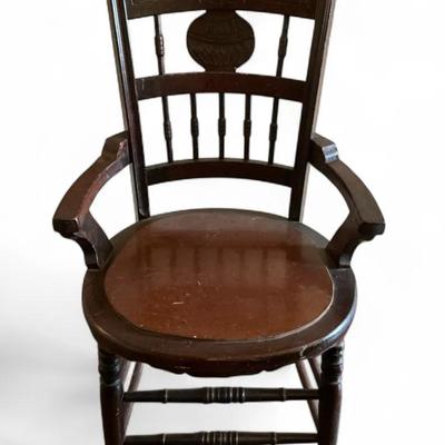 Antique Carved Wooden Chair