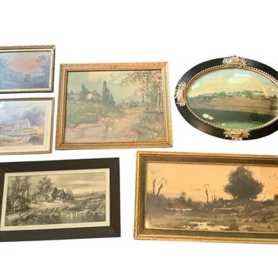 Antique Geese & Pastural Scene Prints (PAR9)