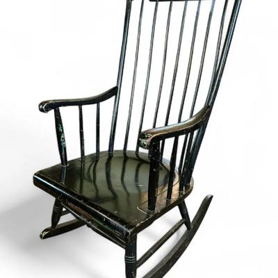 Black Painted Rocking Chair 