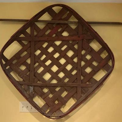 Antique Tobacco Basket 39.5" x 39.5"