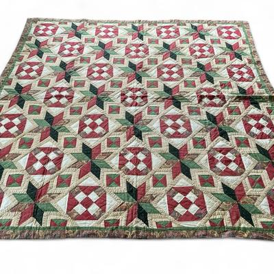 Vintage Star Pattern Quilt (82 x 82)