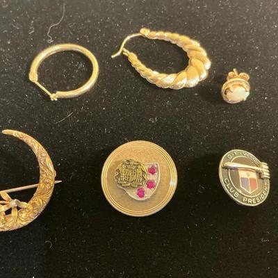 10kt Gold Misc Scrap Jewelry Lot 