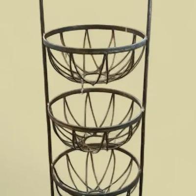 Wrought Iron Tiered Fruit Basket