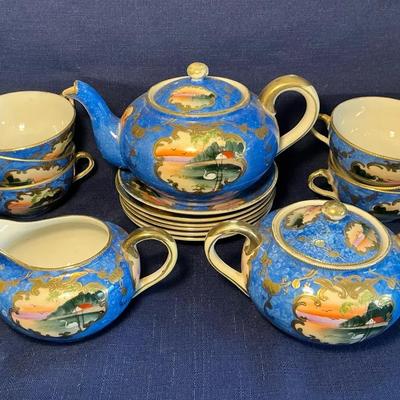 Hand Painted Japanese Tea Set 
