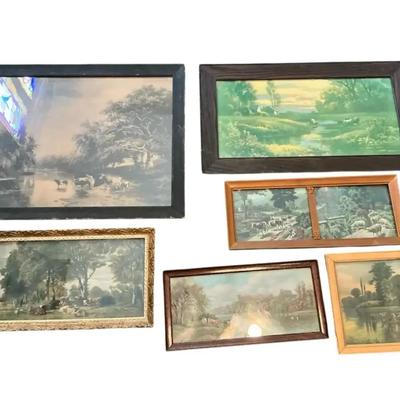 Antique Cow Scene Prints (PAR10)