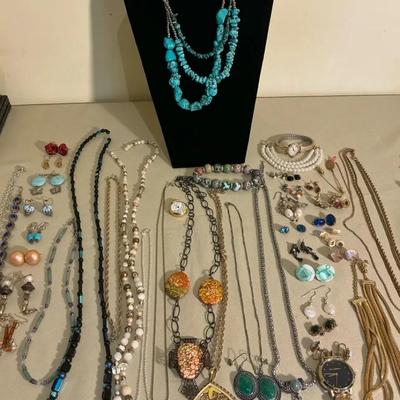 Costume Jewelry With Silver And Gold Tone Jewelry 