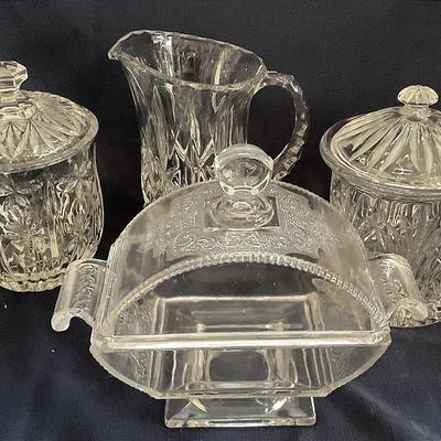 Various Clear Glass Items