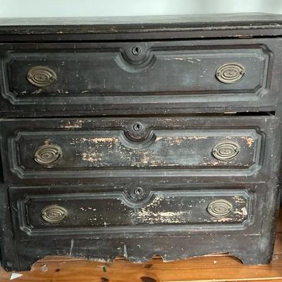 Antique Sheraton Painted Wood Chest of Drawers