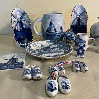 Delft Blue And White Windmill Collectibles