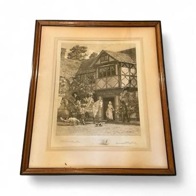 Armand Mathay Signed Talbot Hughes Pheasant Hunting Engraving (20.5 x 25)