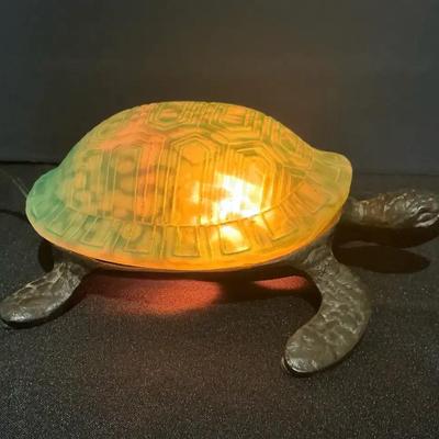 Small Turtle Glass Shell Lamp 