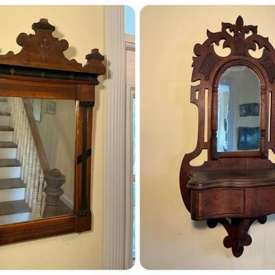Eastlake Mirror (23 x 13.5) & Shaving Mirror (14 x 30)