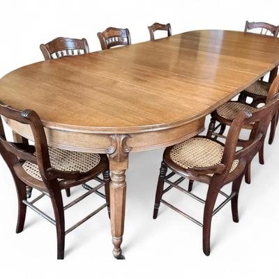 Large Dining Table & 8 Chairs 