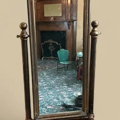 Painted Wood Floor Mirror