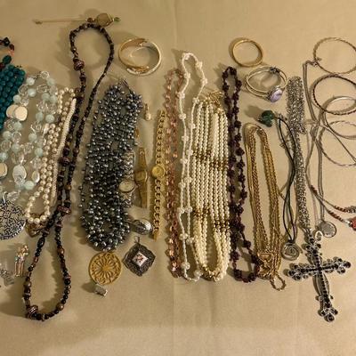 Vintage Costume jewelry Lot With Hat Pin 