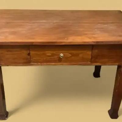 Vintage Wood Desk Table w/ Drawer