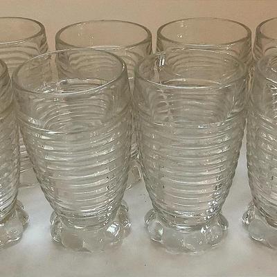 Anchor Hocking Vintage Manhattan Clear Crystal Tumblers (8)