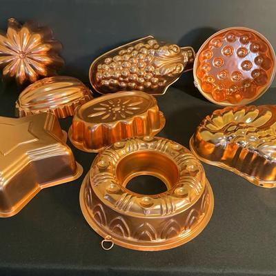 Copper Tone Aluminum Decor Wall Pieces 