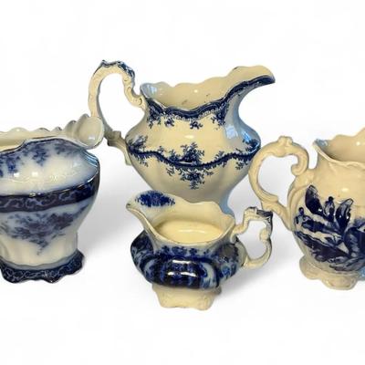 Blue & White Porcelain Pitchers 