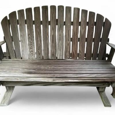 Outdoor Wood Glider Bench