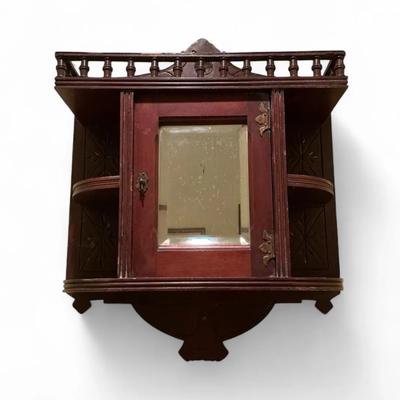 Victorian Carved Hanging Wall Cabinet