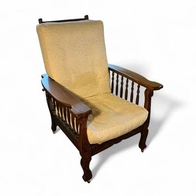 Vintage Bar Back Recliner on Casters 