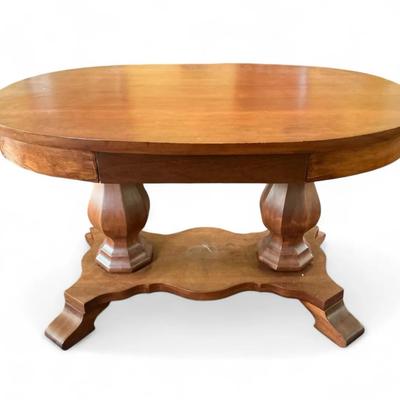 Double Pedestal Oval Table