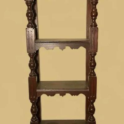 Antique Dark Etagere w/ Drawer