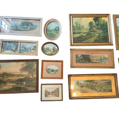 Antique Farm & Country Scene Framed Prints (PAR8)