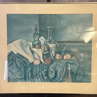 Paul Cézzane - The Peppermint Bottle - Vintage Framed Impressionist Print