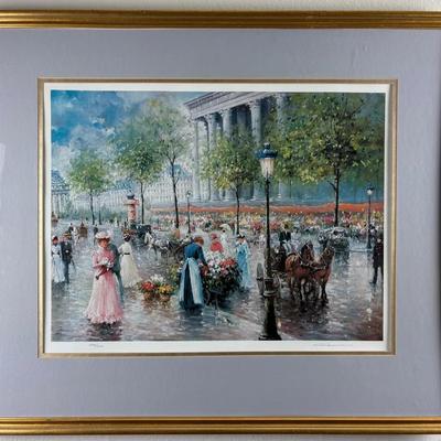 Chun - Blvd. De La Mandeleine - Signed Numbered Giltwood-Framed Large Print (236/750)