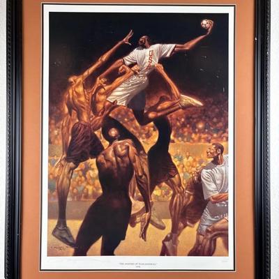 Kadier Nelson - The Anatomy of Team Handball - Signed Numbered Framed Print (47/2000)